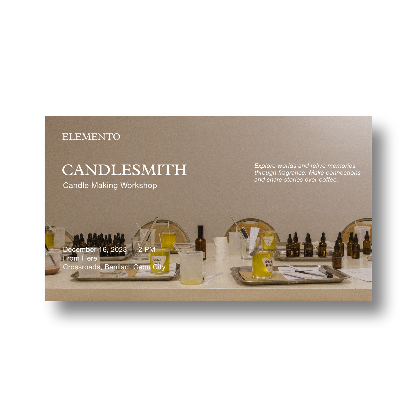 Candlemaking Workshop Ticket 12/16/2023; 2PM at From Here Coworking